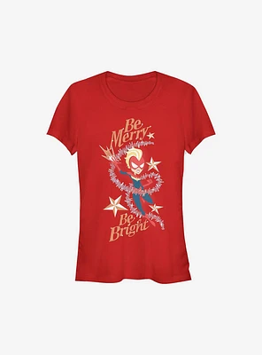 Marvel Captain Be Merry Holiday Girls T-Shirt