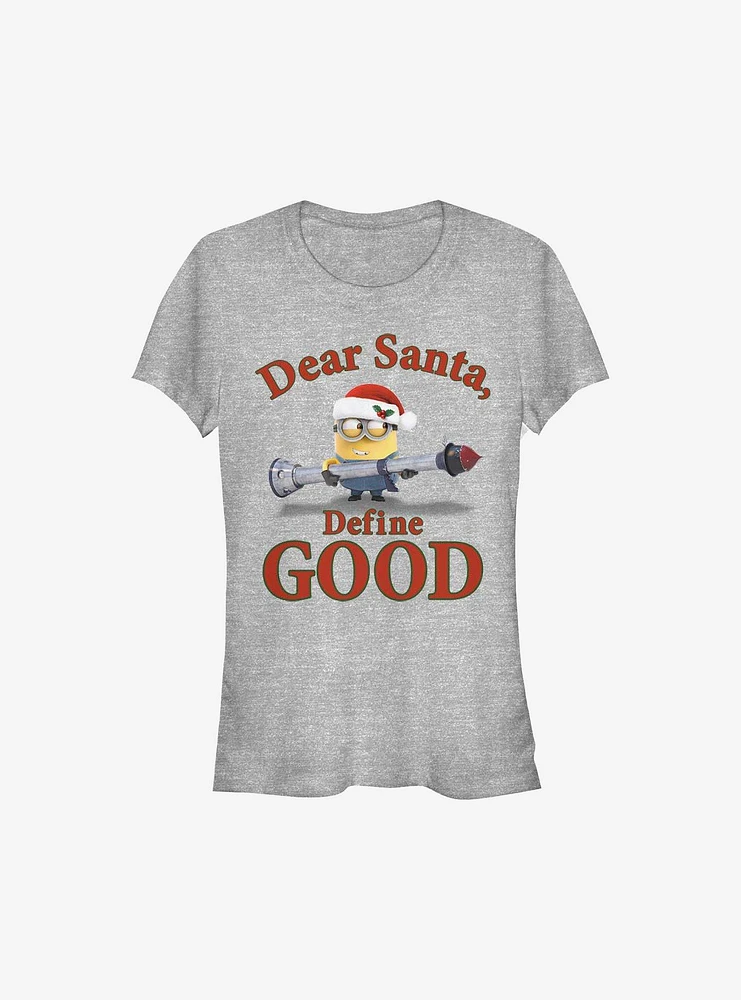 Minion Define Good Holiday Girls T-Shirt