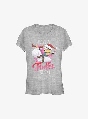 Minion Fluffy Holiday Girls T-Shirt