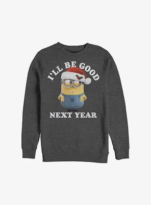 Minion I'll Be Good Holiday Sweatshirt