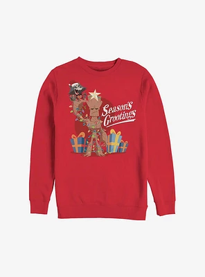Marvel Guardians Of The Galaxy Seasons Grootings Holiday Sweatshirt