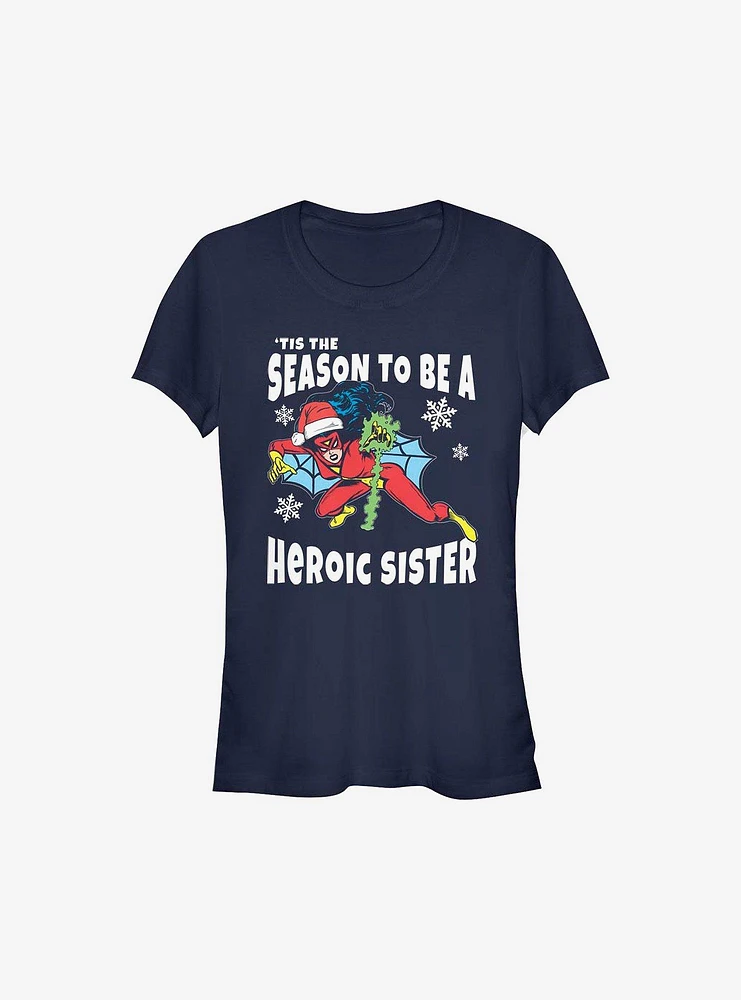 Marvel Heroic Sister Holiday Girls T-Shirt