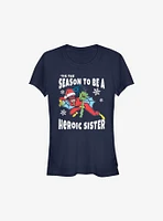 Marvel Heroic Sister Holiday Girls T-Shirt