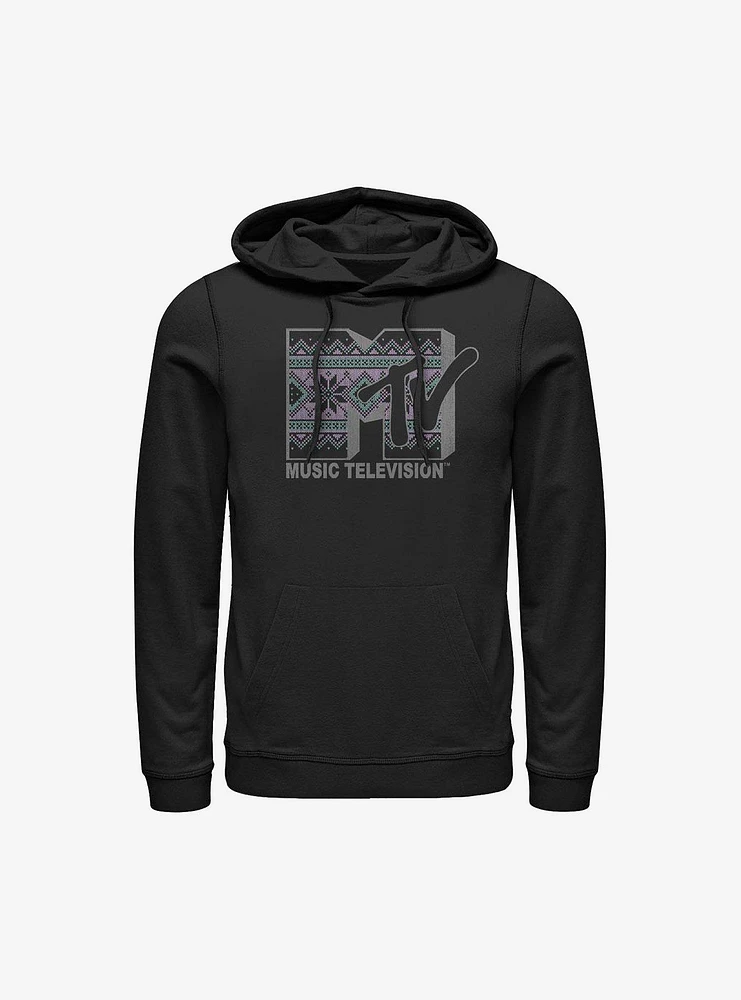 MTV Christmas Pattern Logo Hoodie