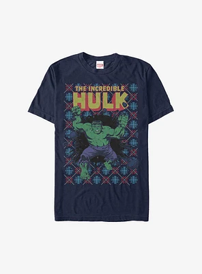 Marvel Hulk Smash Christmas Pattern Sweater T-Shirt