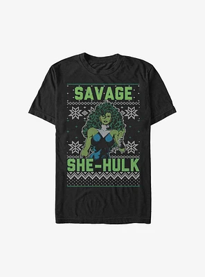 Marvel She Hulk Christmas Pattern Sweater T-Shirt