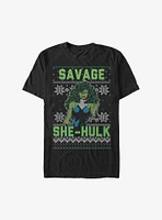 Marvel She Hulk Christmas Pattern Sweater T-Shirt