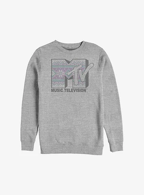 MTV Christmas Pattern Logo Sweatshirt