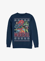 Marvel Christmas Pattern Heroines Sweatshirt