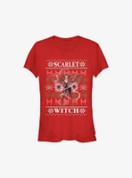 Marvel Scarlet Witch Ugly Christmas Sweater Girls T-Shirt