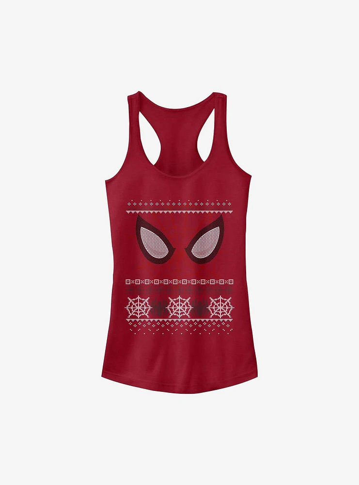 Marvel Spider-Man Christmas Sweater Eyes Girls Tank