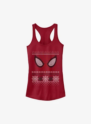 Marvel Spider-Man Christmas Sweater Eyes Girls Tank
