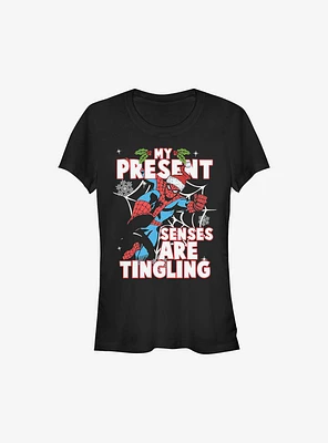 Marvel Spider-Man Present Senses Holiday Girls T-Shirt