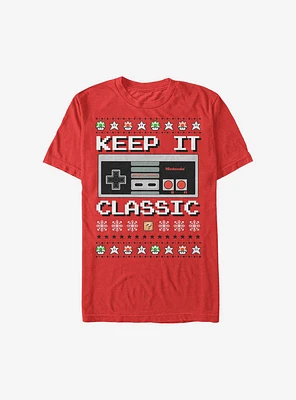 Nintendo Keep It Classic Controller Christmas T-Shirt