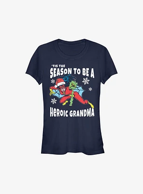 Marvel Spider-Man Heroic Grandma Holiday Girls T-Shirt