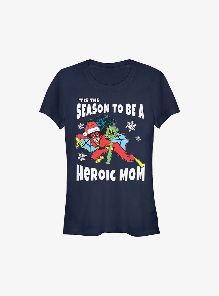 Marvel Spider-Man Heroic Mom Holiday Girls T-Shirt