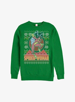 Marvel Spider-Man Spider-Woman Christmas Pattern Sweatershirt
