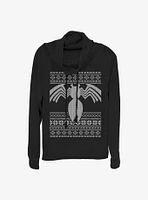 Marvel Venom Holidays Cowl Neck Long-Sleeve Girls Top