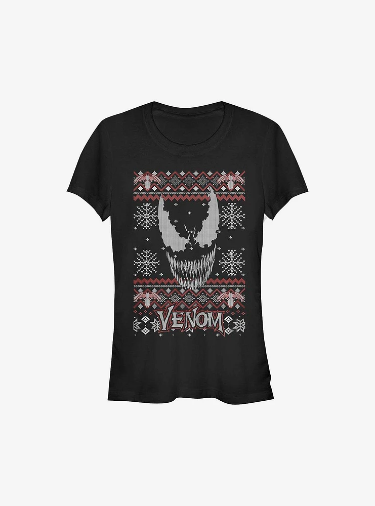 Marvel Venom Face Sweater Girls T-Shirt