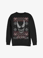 Marvel Venom Face Christmas Pattern Sweatshirt