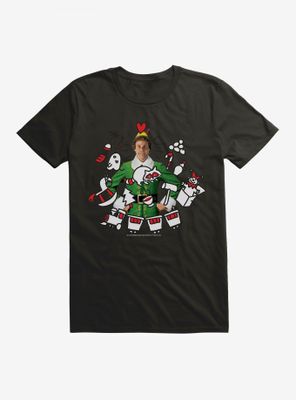 Elf Buddy With Icons T-Shirt
