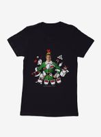 Elf Buddy With Icons Womens T-Shirt