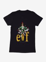 Elf Yellow Logo With Icons Womens T-Shirt