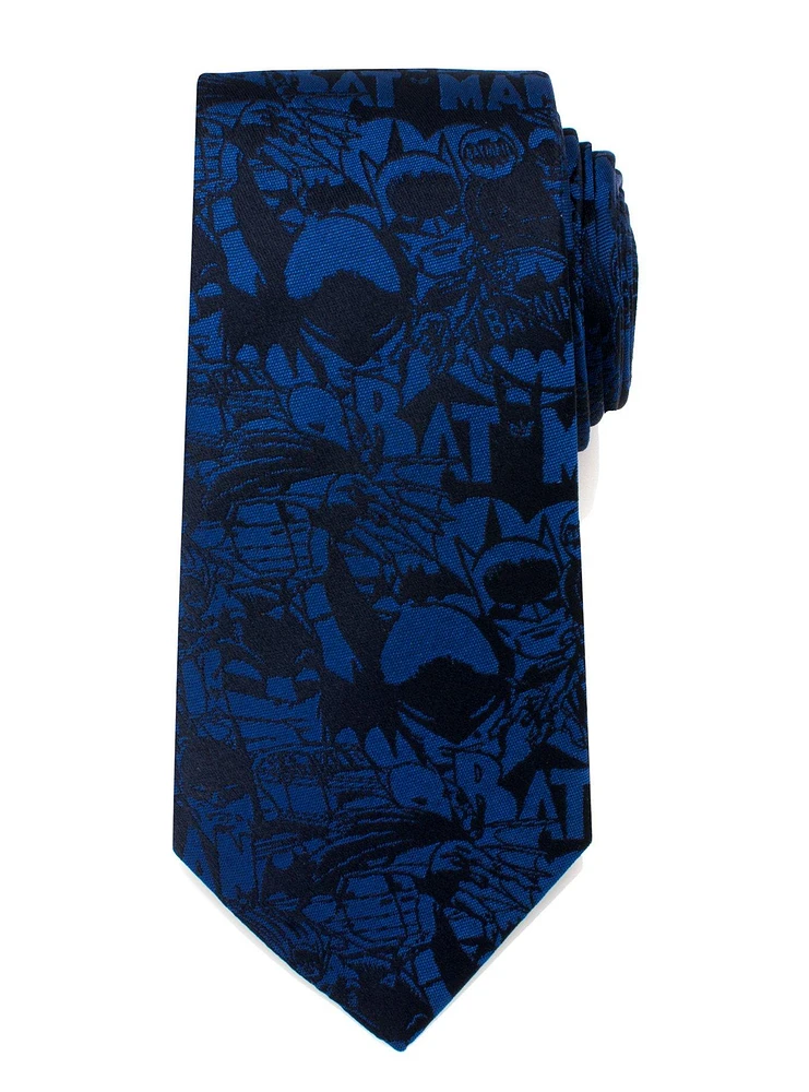 DC Comics Batman Blue Comic Tie