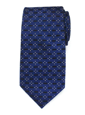 DC Comics Batman Icon Diamond Dot Navy Mens Tie