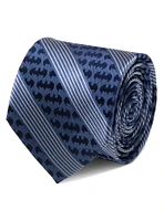 DC Comics Batman Pinstripe Navy Tie