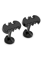 DC Comics Batman Stainless Steel Carbon Fiber Cufflinks