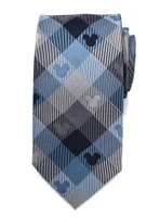 Disney Mickey Mouse Blue Plaid Mens Tie