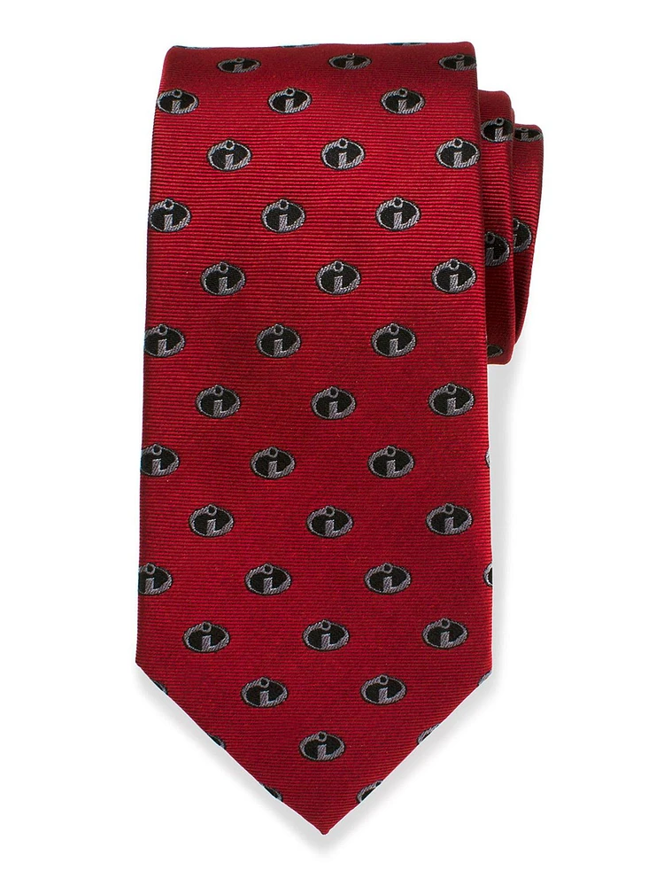 Disney Pixar Incredibles Logo Red Tie