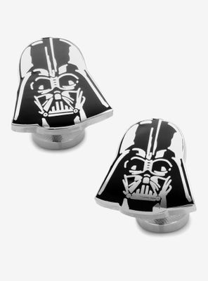 Recessed Matte Star Wars Darth Vader Head Cufflinks