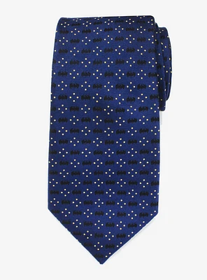 DC Comics Batman Icon Diamond Dot Navy Mens Tie