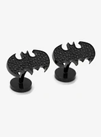DC Comics Batman Stainless Steel Black Pave Crystal Cufflinks