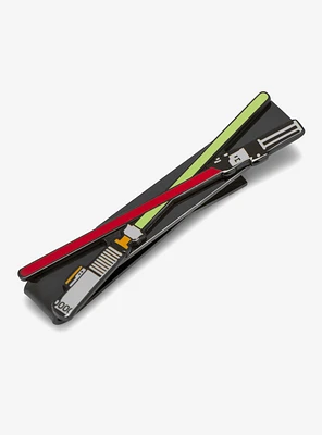 Star Wars Lightsaber Battle Black Tie Bar