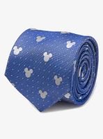 Disney Mickey Mouse Blue Pin Dot Mens Tie