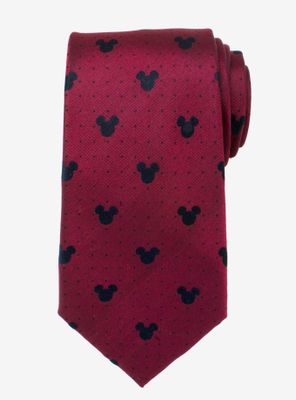 Disney Mickey Mouse Red Pin Dot Tie