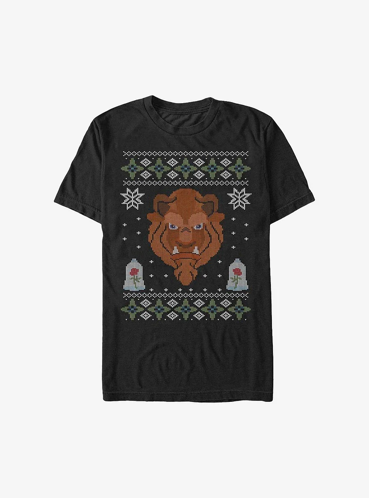 Disney Beauty And The Beast Ugly Christmas Sweater T-Shirt