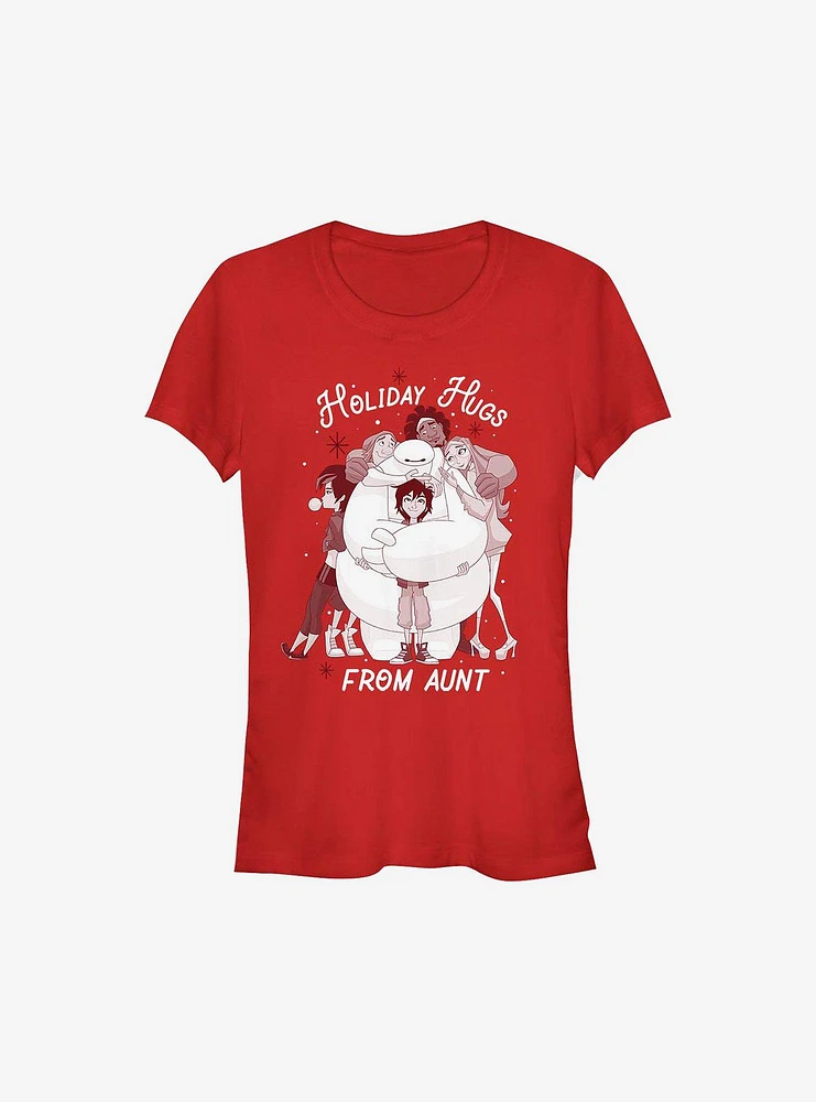 Big Hero 6 Holiday Hugs From Aunt Girls T-Shirt