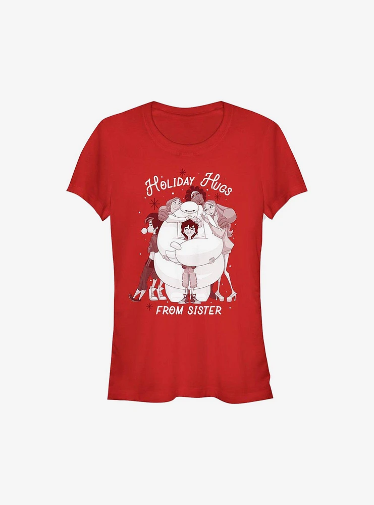 Big Hero 6 Holiday Hugs From Sister Girls T-Shirt