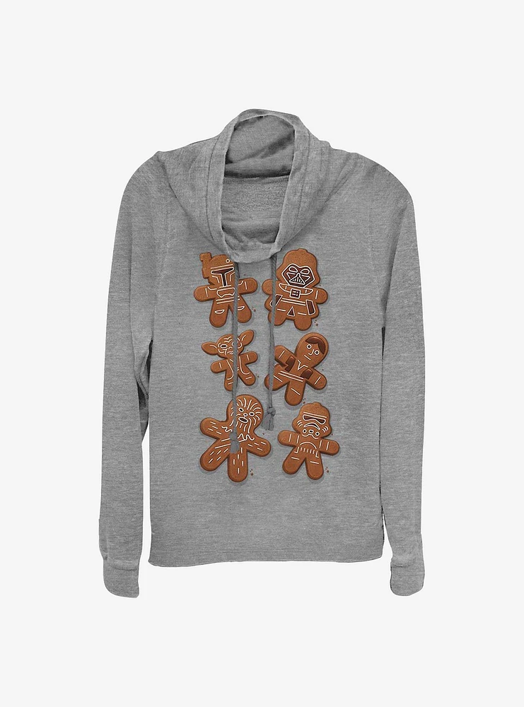 Star Wars Gingerbread Holiday Cowl Neck Long-Sleeve Girls Top