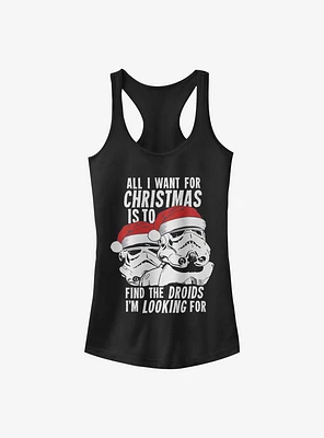 Star Wars Droids I'm Looking For Holiday Girls Tank