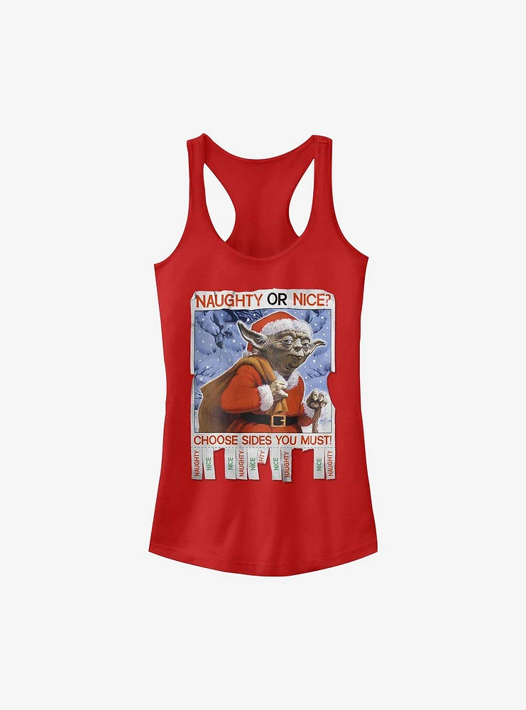 Star Wars Naughty Or Nice Holiday Girls Tank