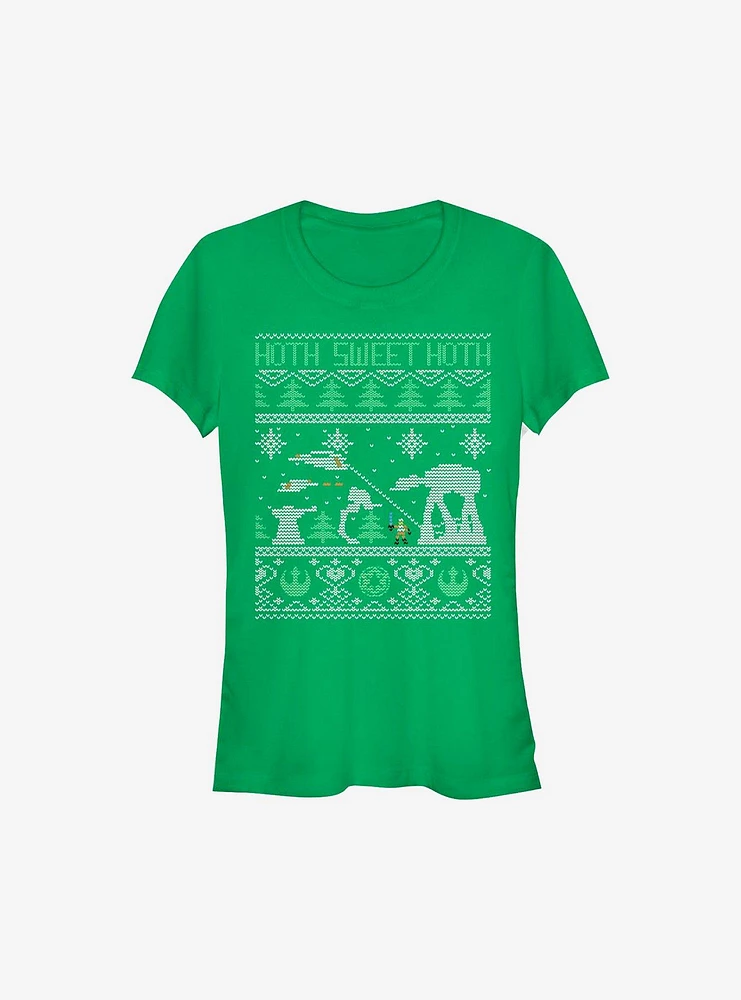 Star Wars Hoth Sweet Ugly Christmas Sweater Girls T-Shirt