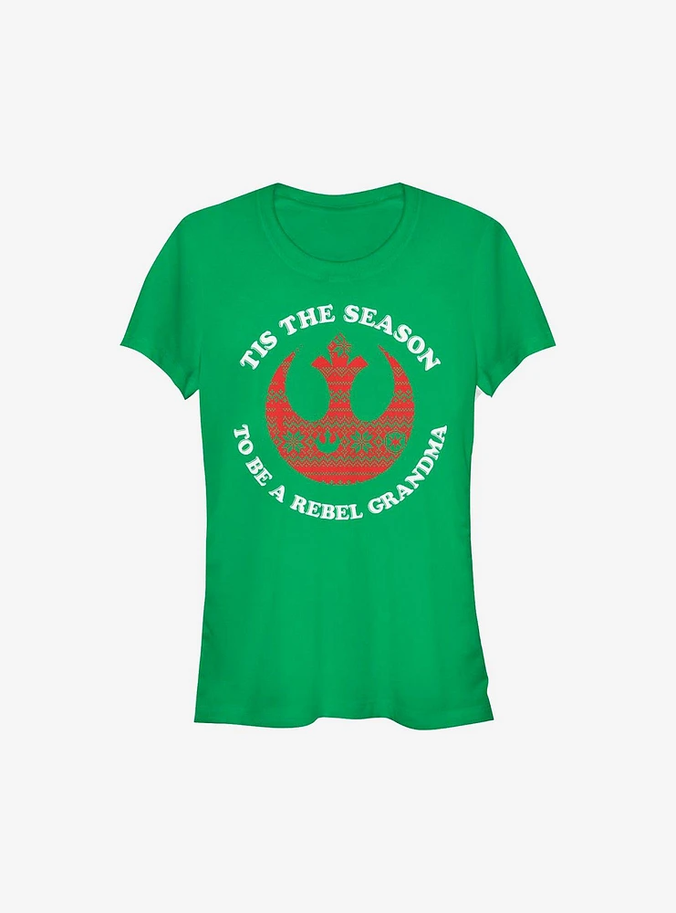 Star Wars 'Tis The Season To Be A Rebel Grandma Holiday Girls T-Shirt