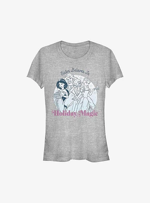 Disney Princesses Holiday Magic Sister Girls T-Shirt