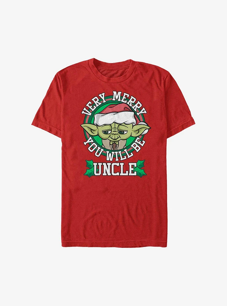 Star Wars Merry Yoda Uncle Holiday T-Shirt