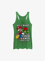 Super Mario All I Want Are Video Games Girls Tank